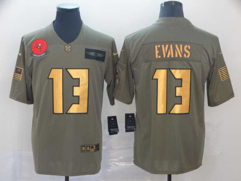 Nike Buccaneers 13 Mike Evans 2019 Olive Gold Salute To Service Limited Jersey,We sell and wholesale Nike Buccaneers 13 Mike Evans 2019 Olive Gold Salute To Service Limited Jersey on line form chian!